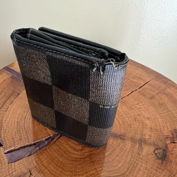 FENDI Block Checkered Trifold Wallet - Picture 11 of 13
